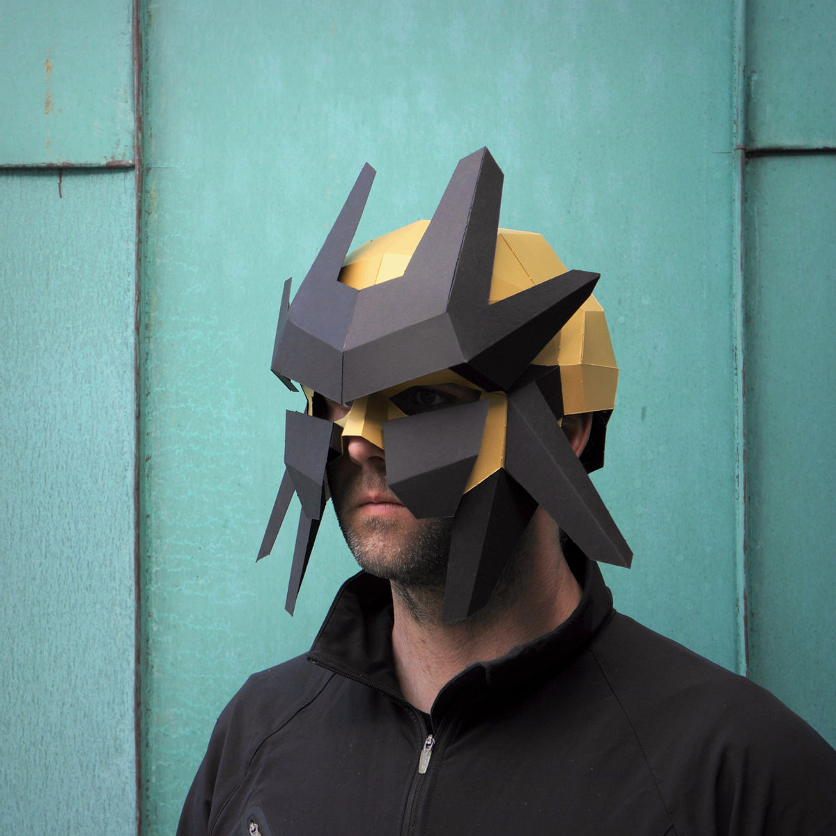 Ranger SciFi Helmet | Futuristic Geometric DIY Papercraft Template | PDF Download - Wintercroft-Mask