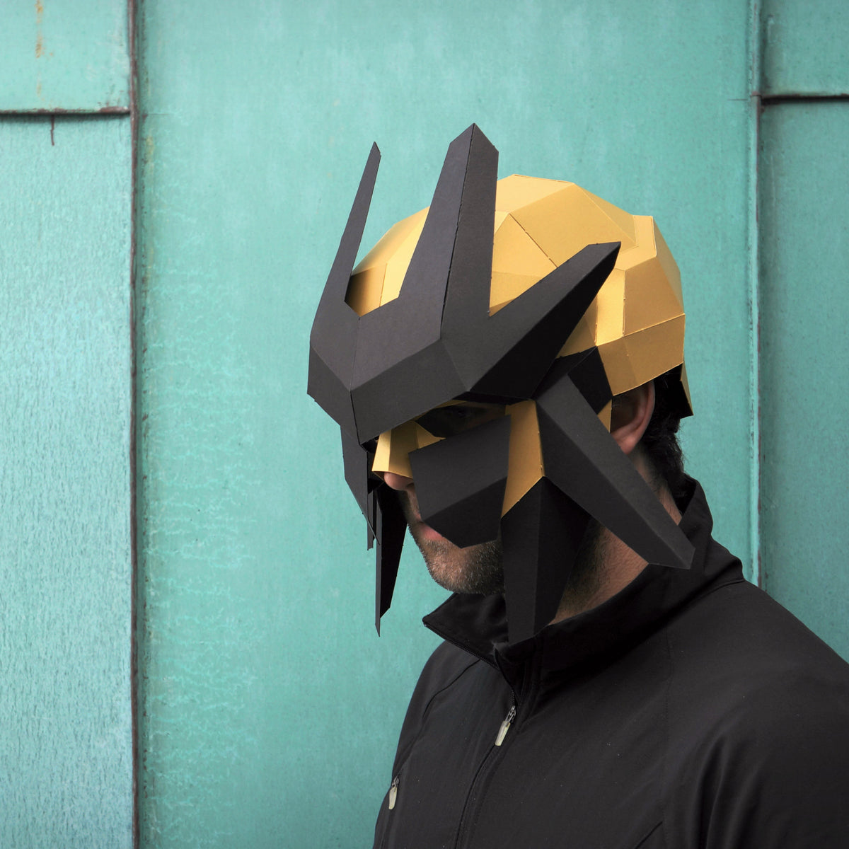 Ranger SciFi Helmet | Futuristic Geometric DIY Papercraft Template | PDF Download - Wintercroft-Mask