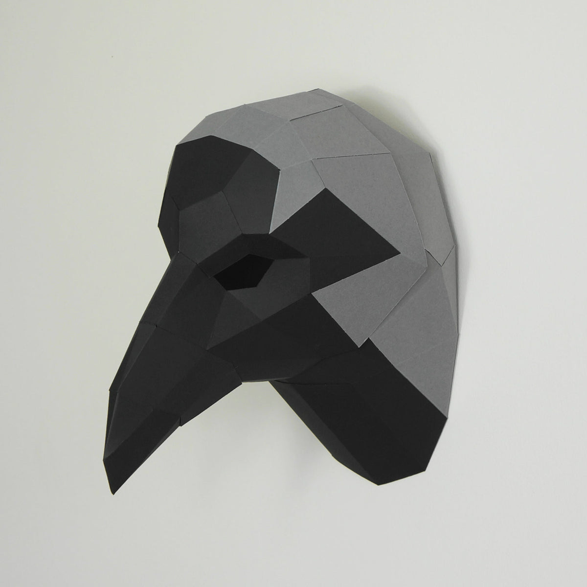 Crow Trophy Mask | DIY Paper Animal Template | Printable PDF Download - Wintercroft-Trophy Mask
