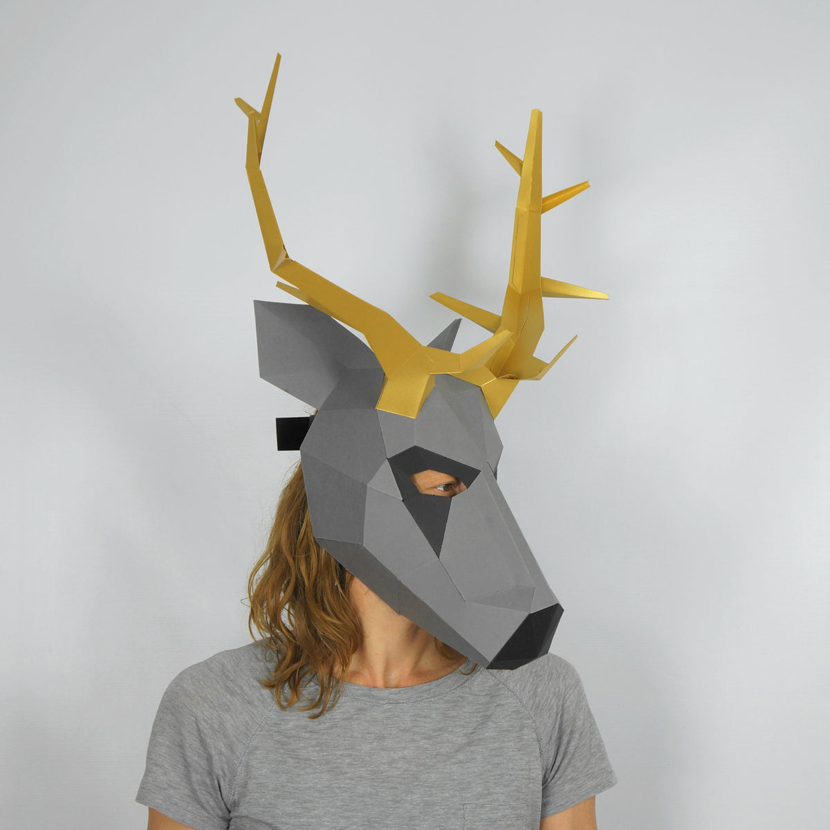 Stag Trophy Mask | DIY Paper Template | Printable PDF Download - Wintercroft-Trophy Mask