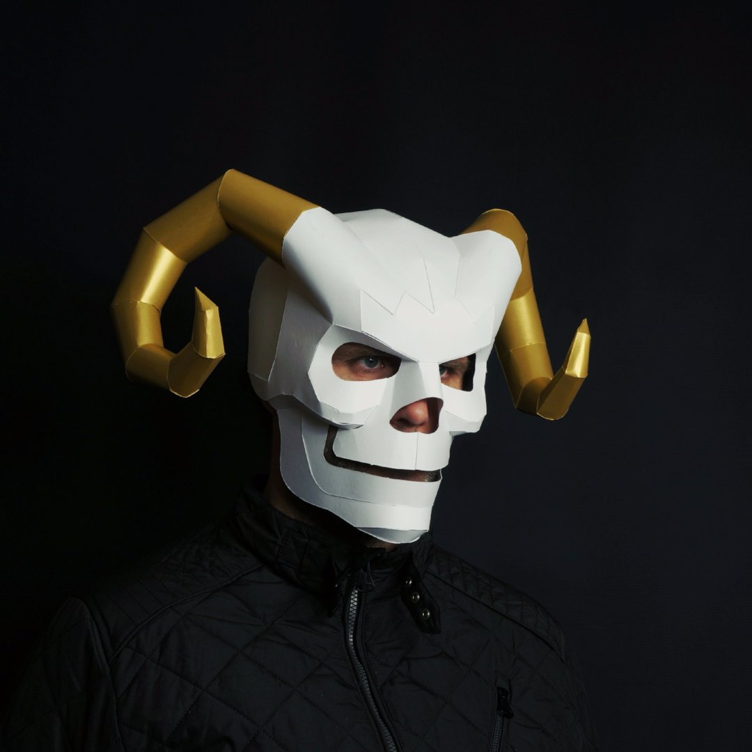 Enchanter Skull | Cardboard Mask Pattern | PDF Download - Wintercroft-Mask