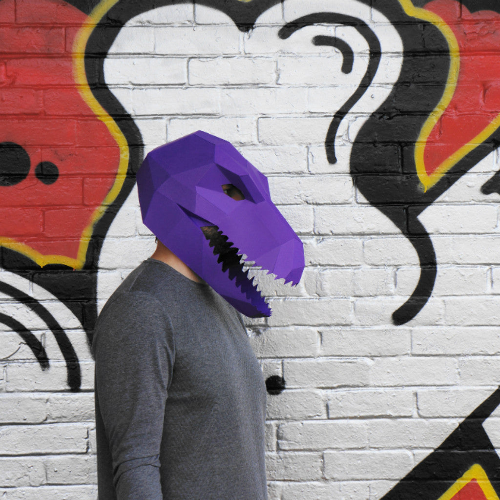 Velociraptor | Low Poly DIY Mask Template | PDF Download